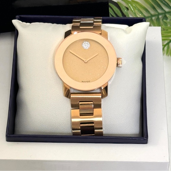 MOVADO BOLD Rose Gold-Tone Stainless Steel Ladies Watch - Picture 4 of 14